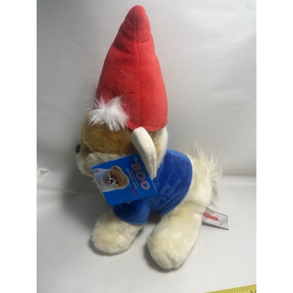 GUND The World’s Cutest Dog Boo Garden Gnome Stuffed Animal Plush Red Blue 12 in - Picture 2 of 7